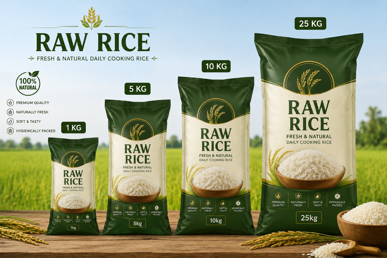 Raw Rice 10kg Premium Bag